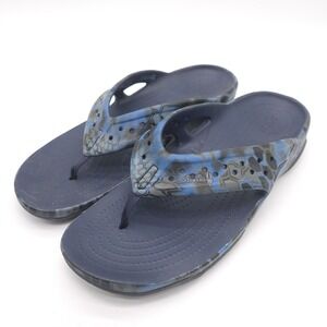 Crocs Mens Size 13 Swiftwater‎ Kryptek Blue Camo Neptune Flip Flop Thong Sandals